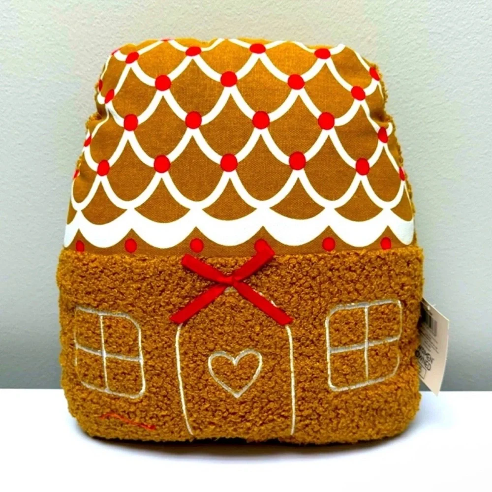 Target Bullseye Playground Holiday Gingerbread House Decorative Pillow, New!